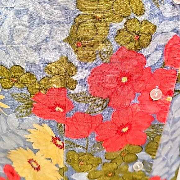 Jones Wear Sport Women's 55% Linen 45% Viscose Button Front Blouse Top Size 8 - Picture 7 of 10